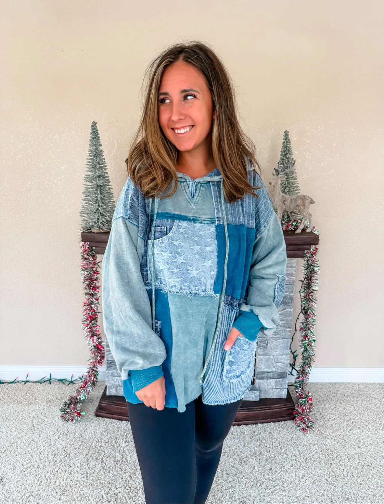 Denim Patch Hoodie