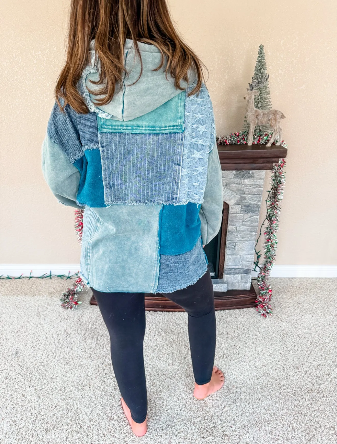 Denim Patch Hoodie