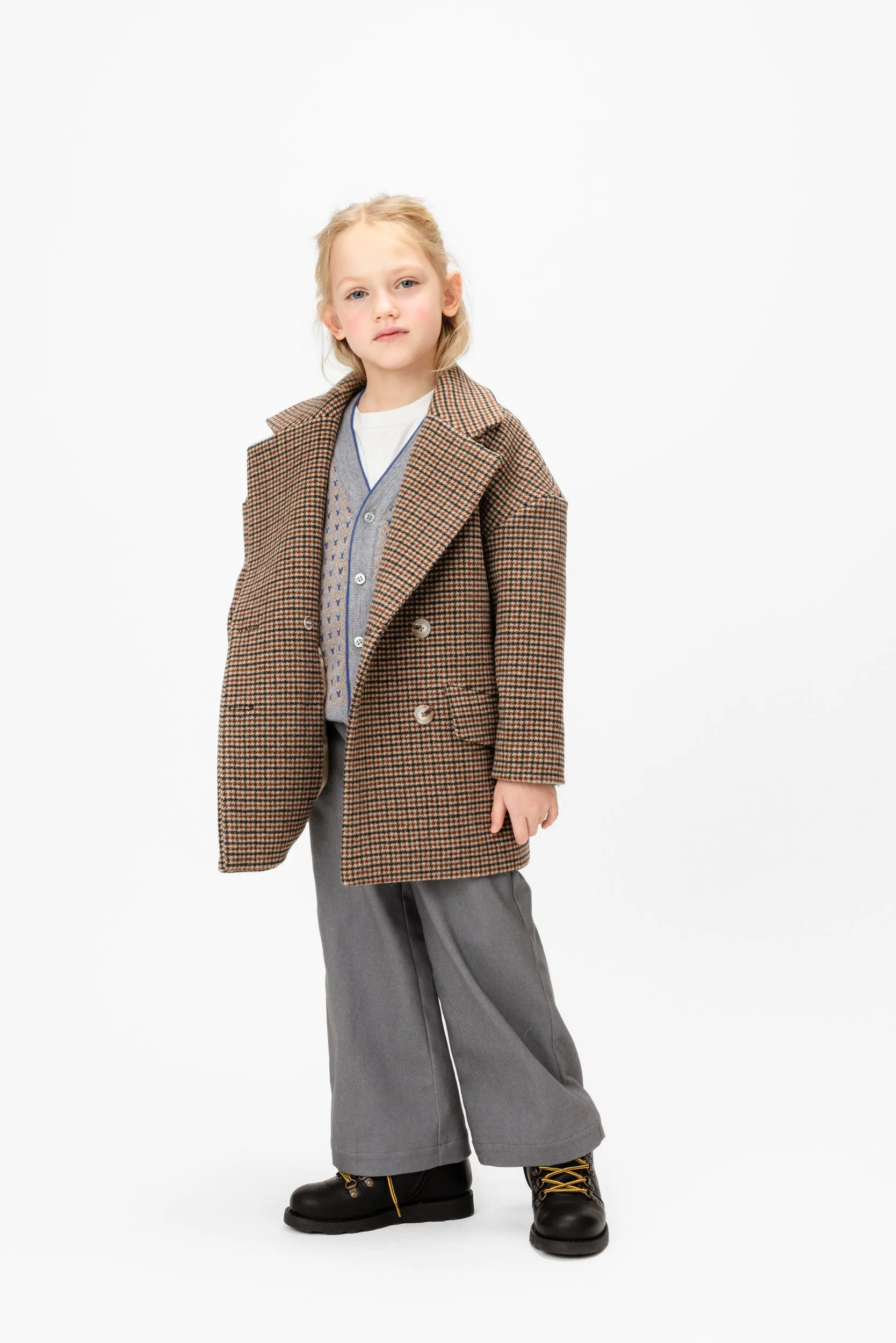 Denim Wide Trousers Henri, Grey