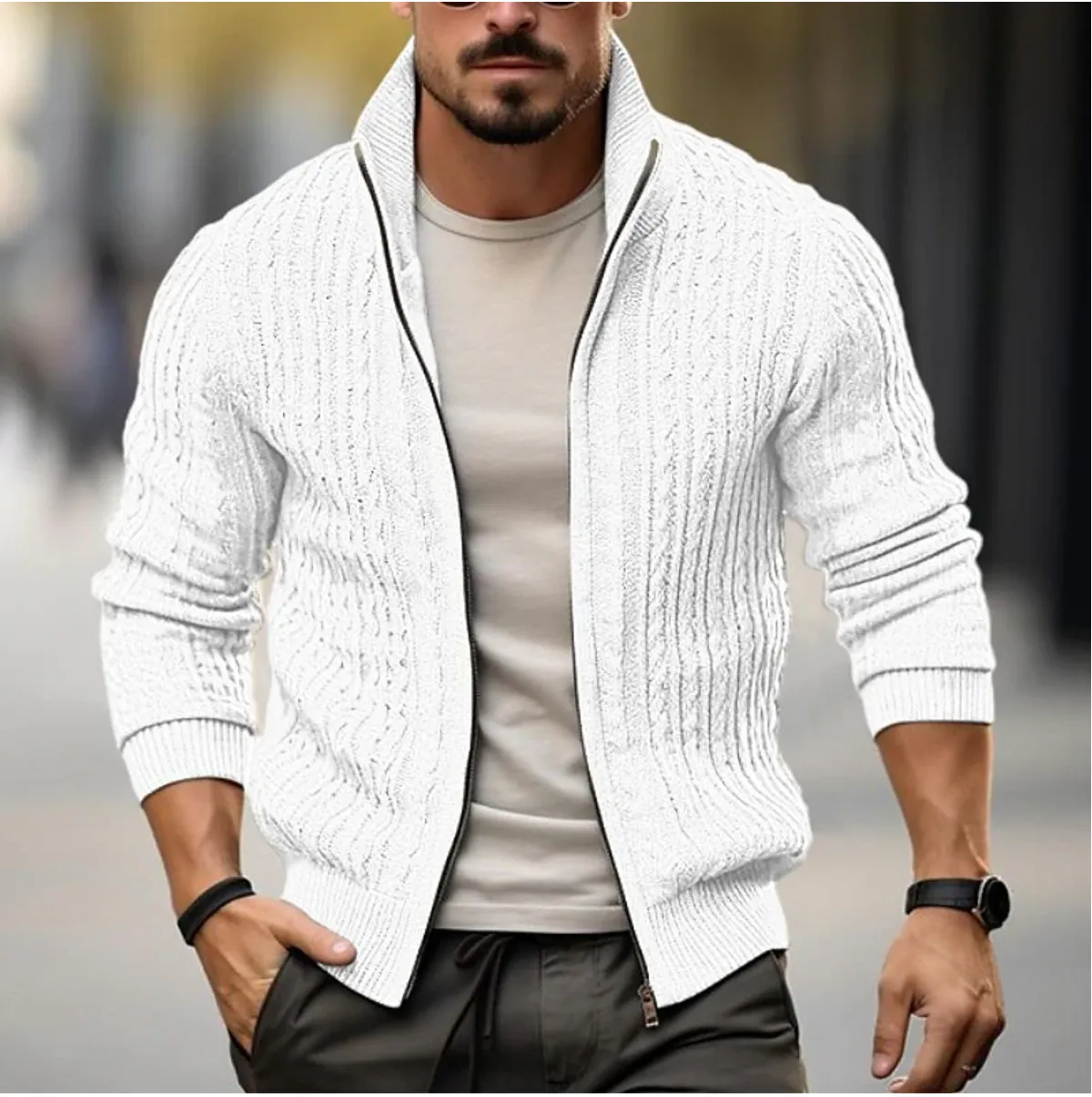 Dirk | Stylish Zip-Up Cardigan Sweater