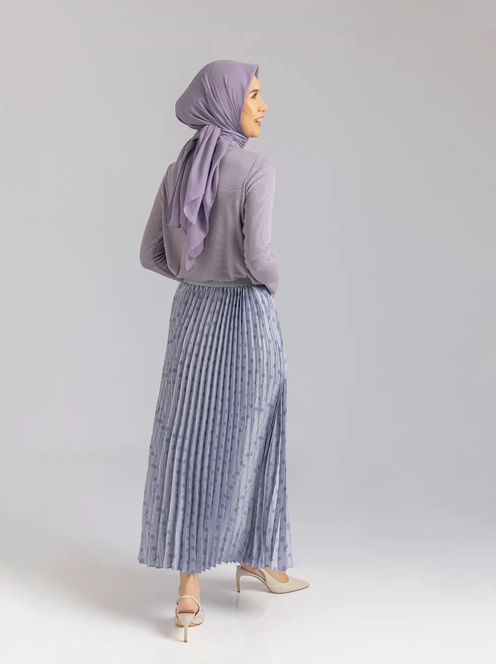 DIVYA EMB TOP LILAC