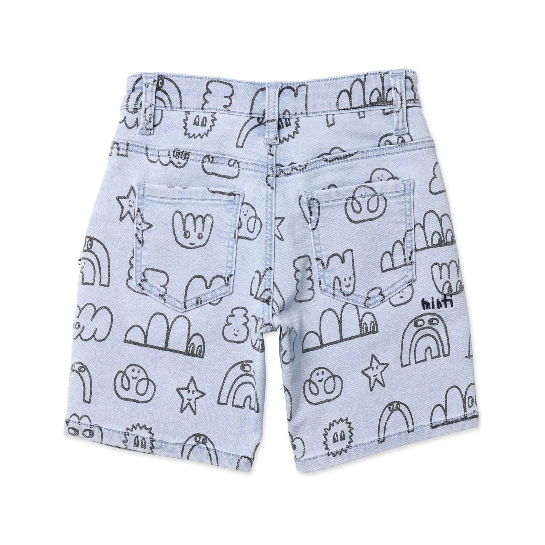 Drawings Denim Short- Washed Blue