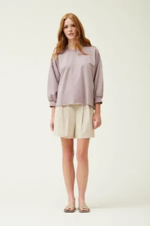 Dusty Lilac 3/4 Sleeve French Terry Pullover