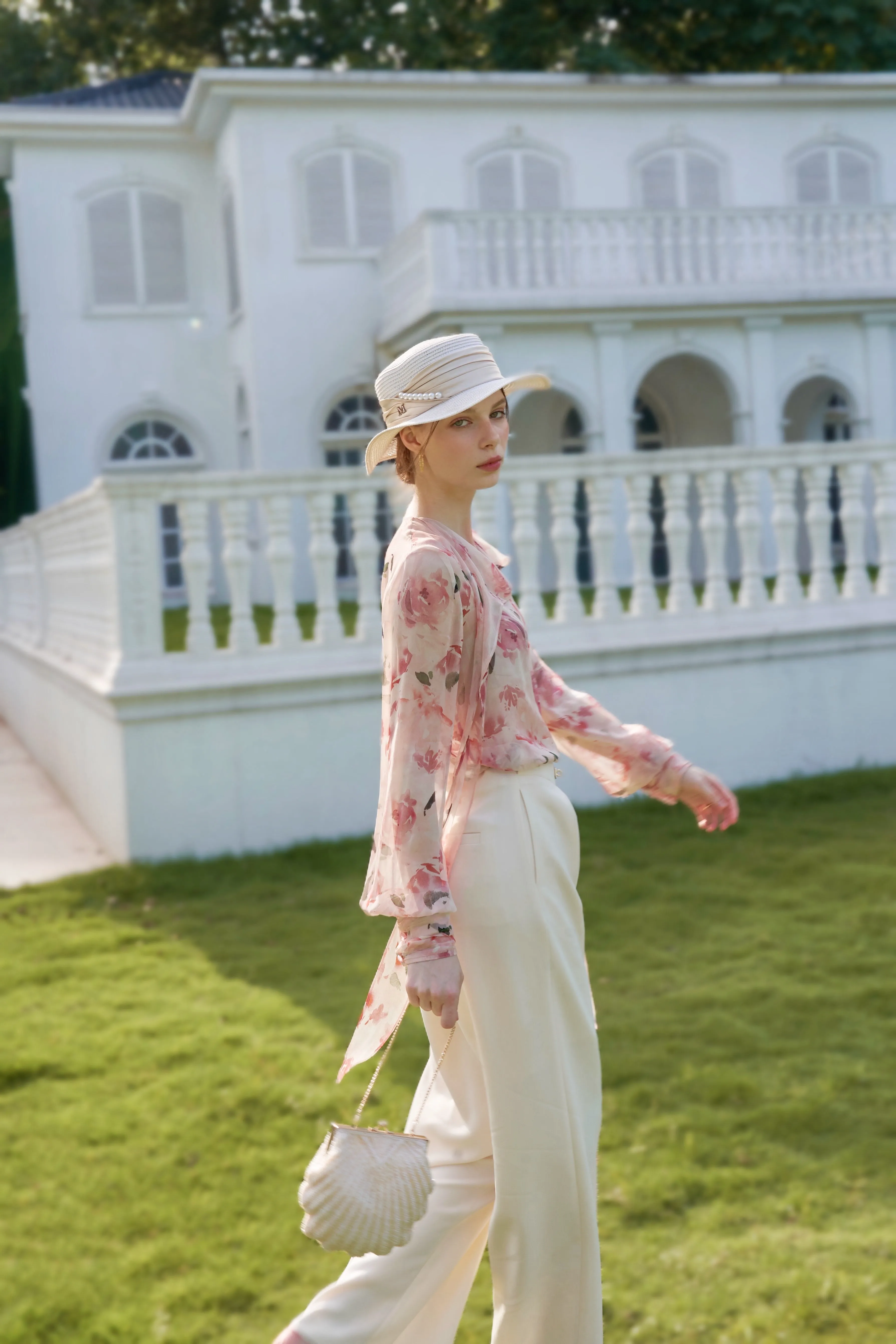 Dusty Rose Silk Chiffon Top