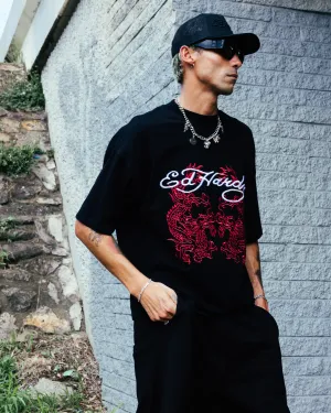 Ed Hardy Dragon Oversized T-Shirt Black