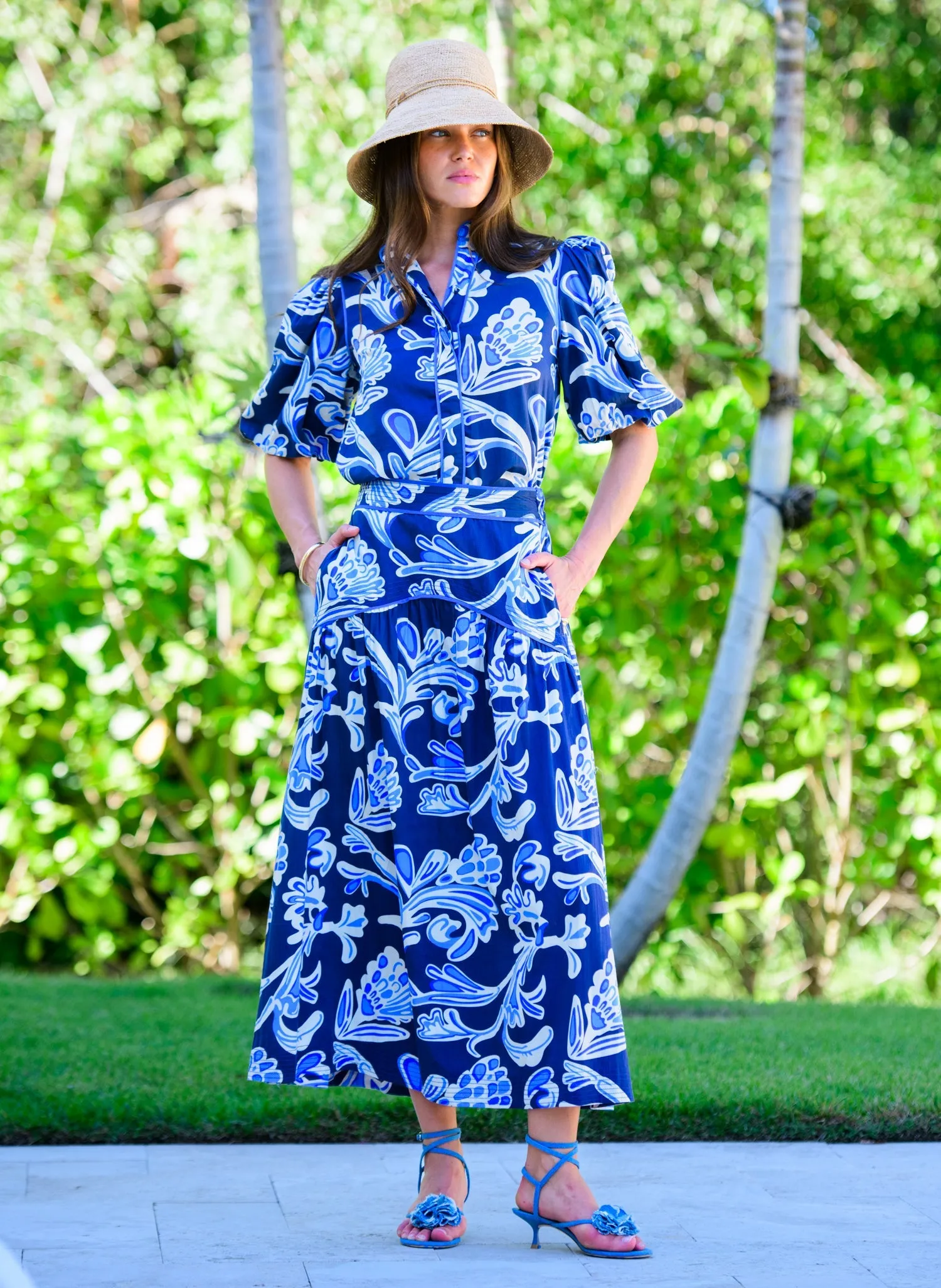 Edie Top in Grand Entrance Navy by Elizabeth James