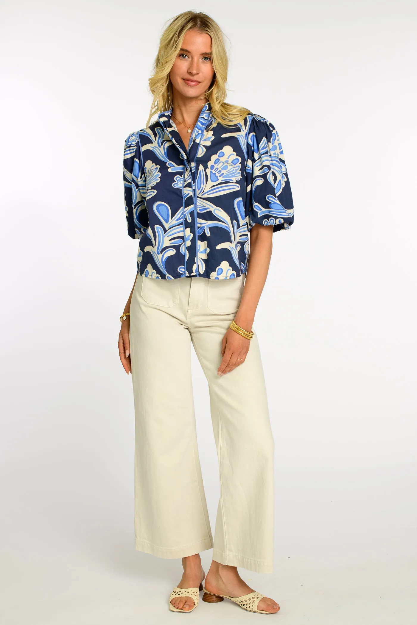 Edie Top in Grand Entrance Navy by Elizabeth James