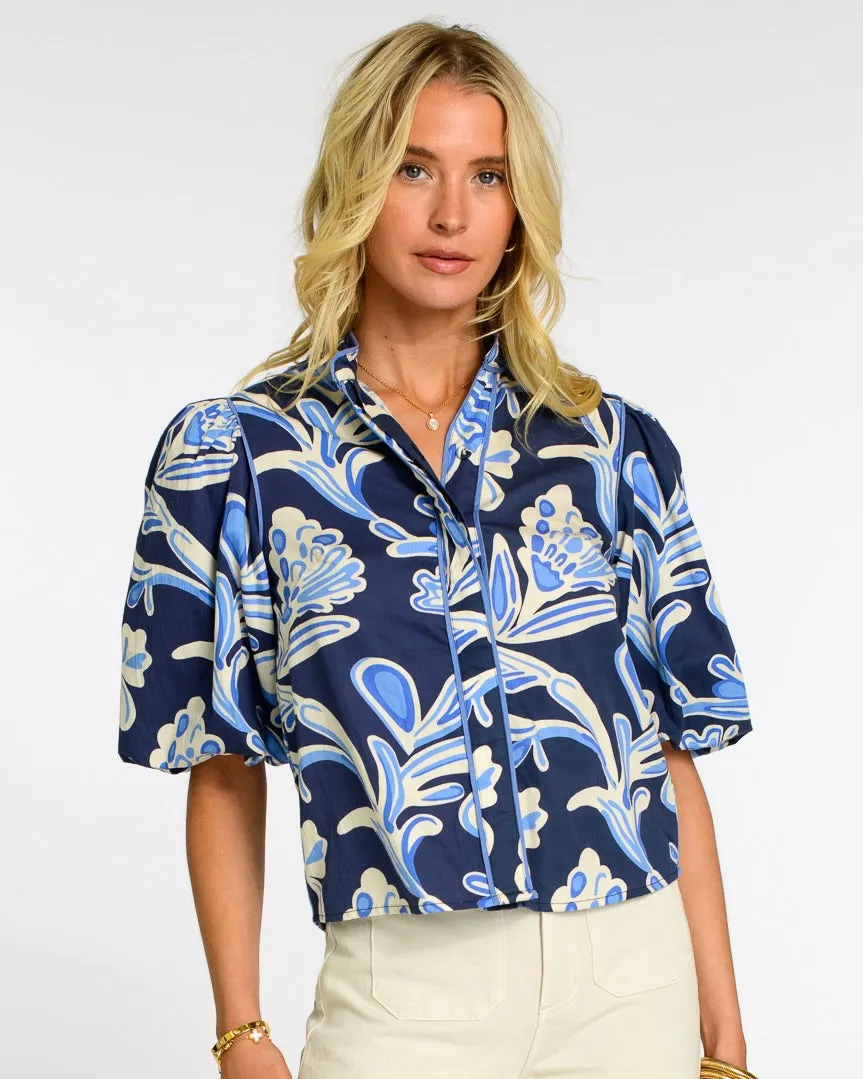 Edie Top in Grand Entrance Navy by Elizabeth James