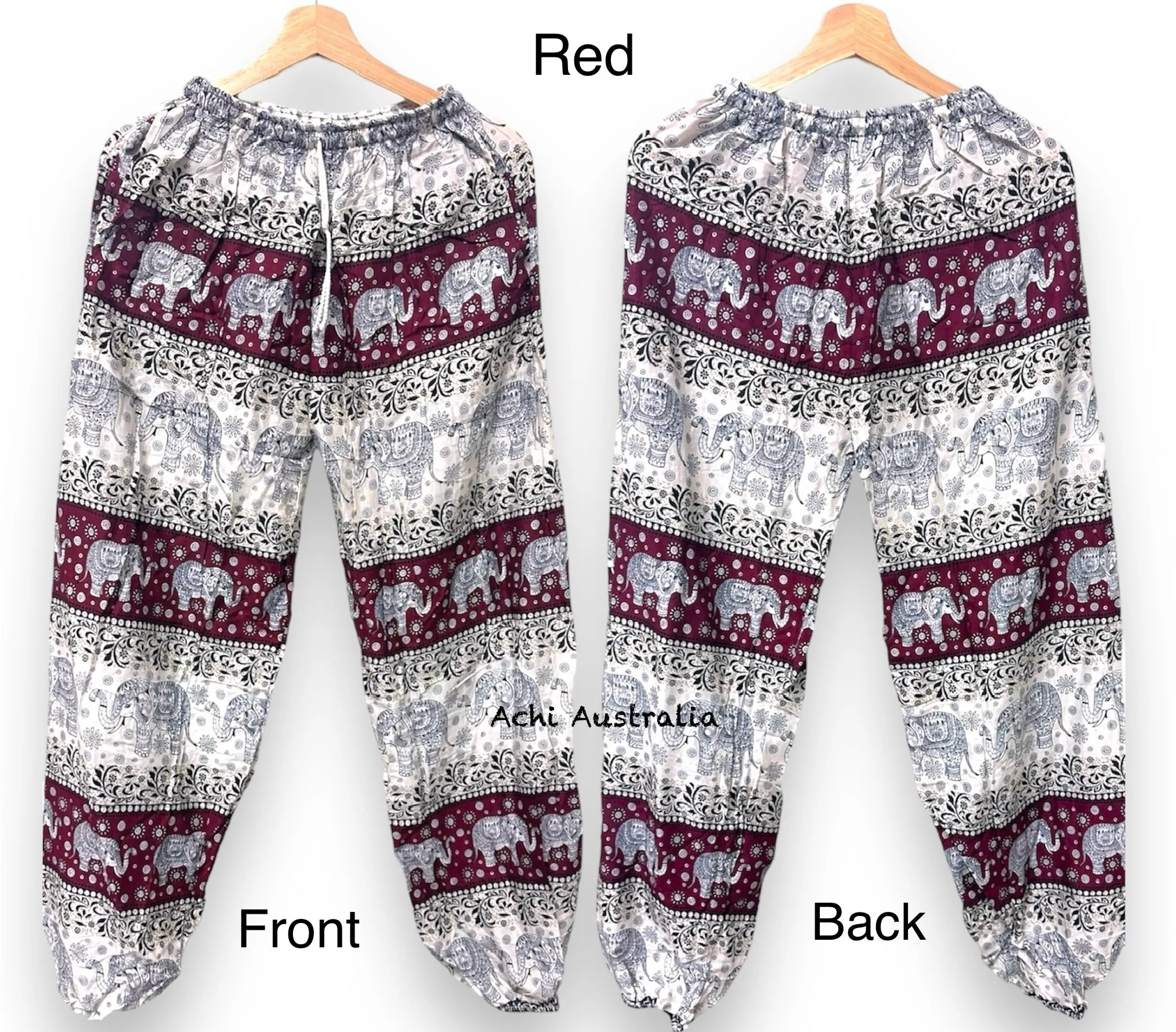 Elastic waist Print Elephant Pant