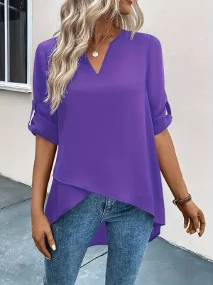 Elegant Madison cross-top with half sleeves, perfect for spring and autumn.
