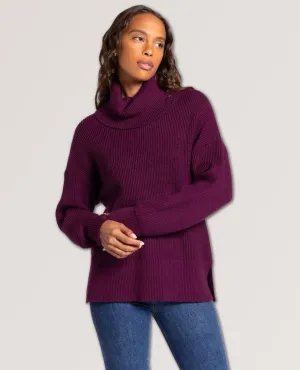 Elena Cowlneck Sweater Cabernet