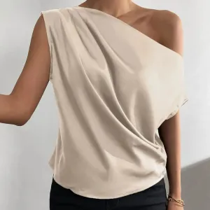 Elena – Stylish Asymmetric Single Shoulder Tank Top for Women