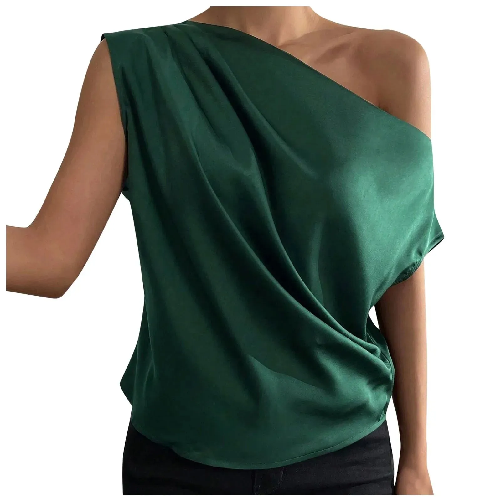 Elena – Stylish Asymmetric Single Shoulder Tank Top for Women