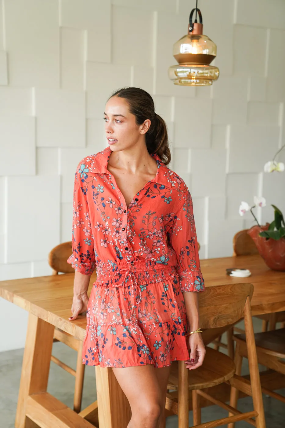 ELLIOT Shirt (Red Floral)