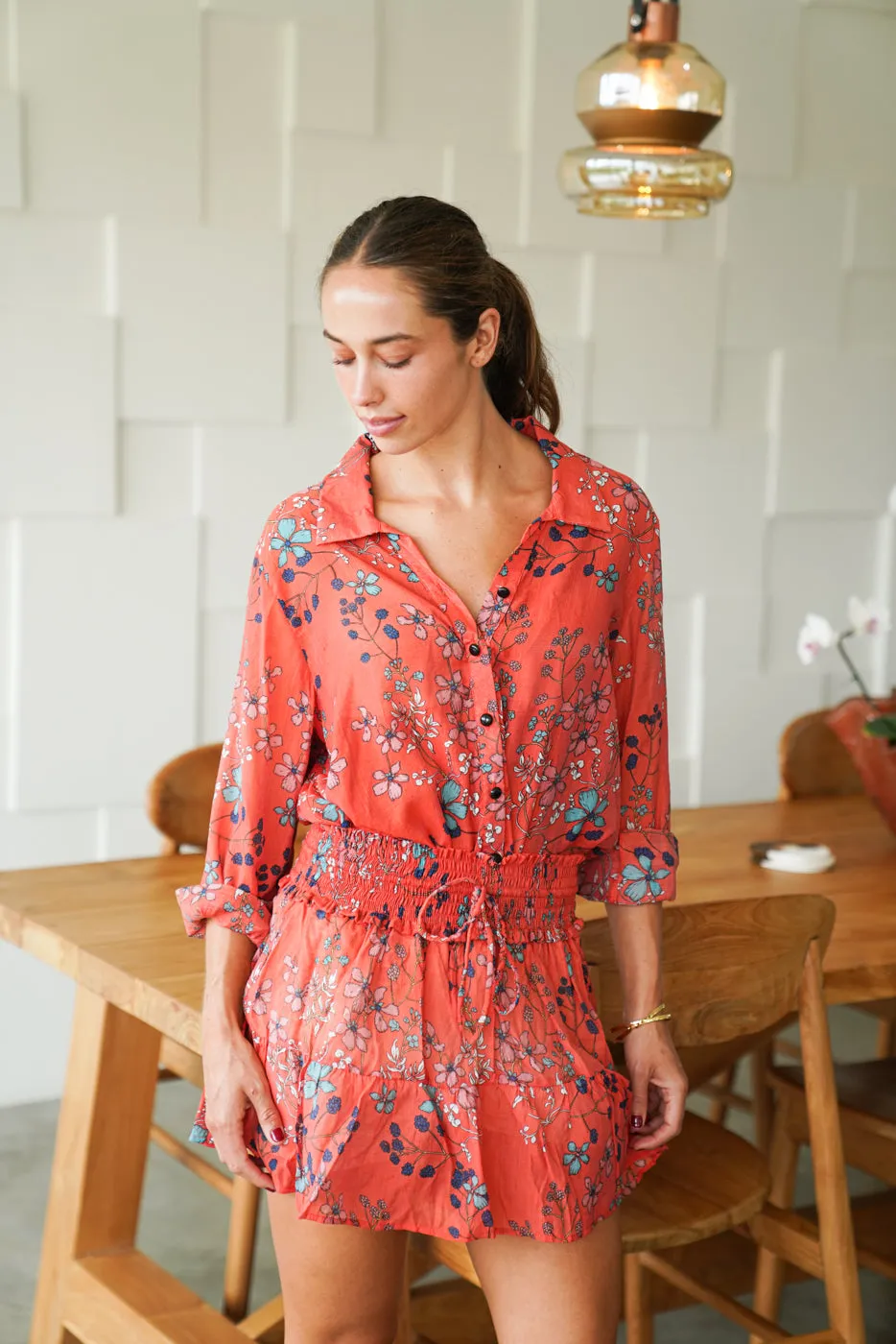 ELLIOT Shirt (Red Floral)