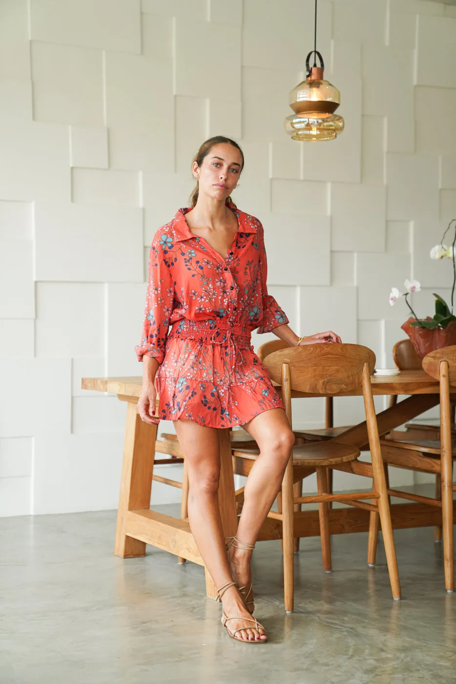 ELLIOT Shirt (Red Floral)