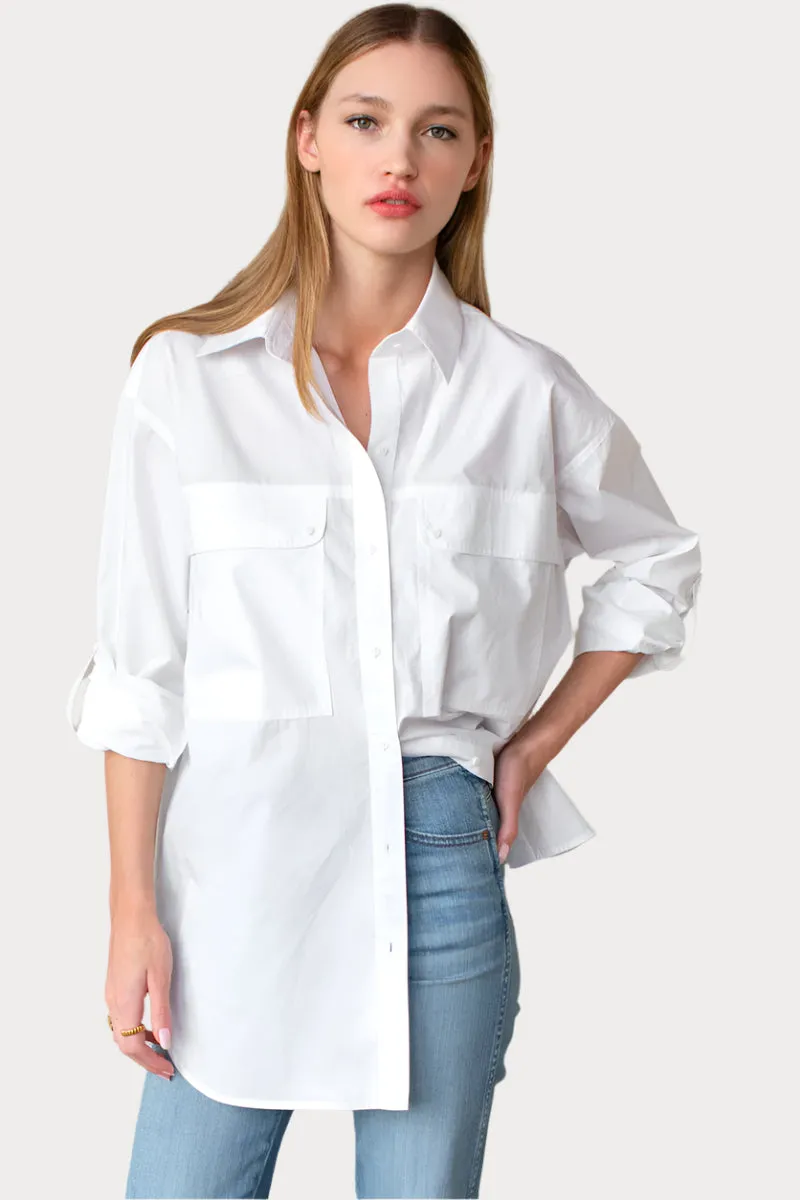 Emerson Fry Oversized Pocket White Shirt