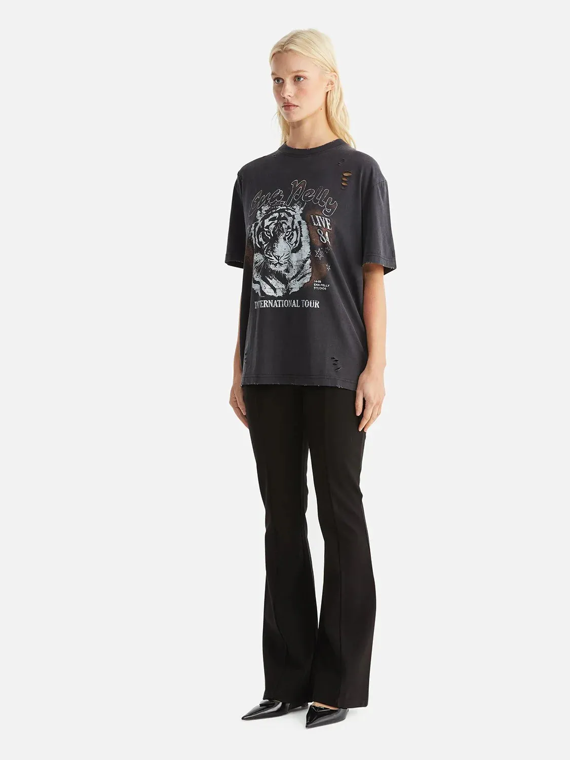 ENA Pelly II JESSIE Oversized Tee Tour - Black