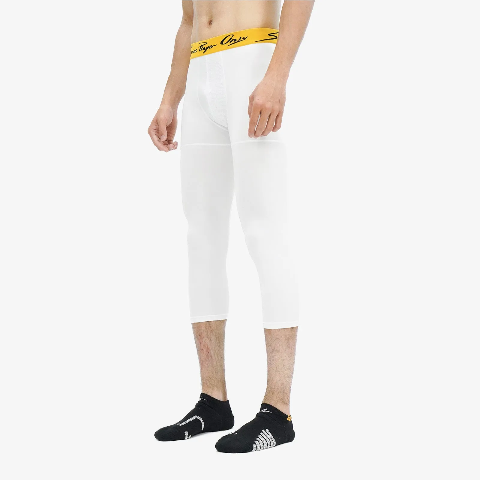 Essential Cropped Compression Leggings - White