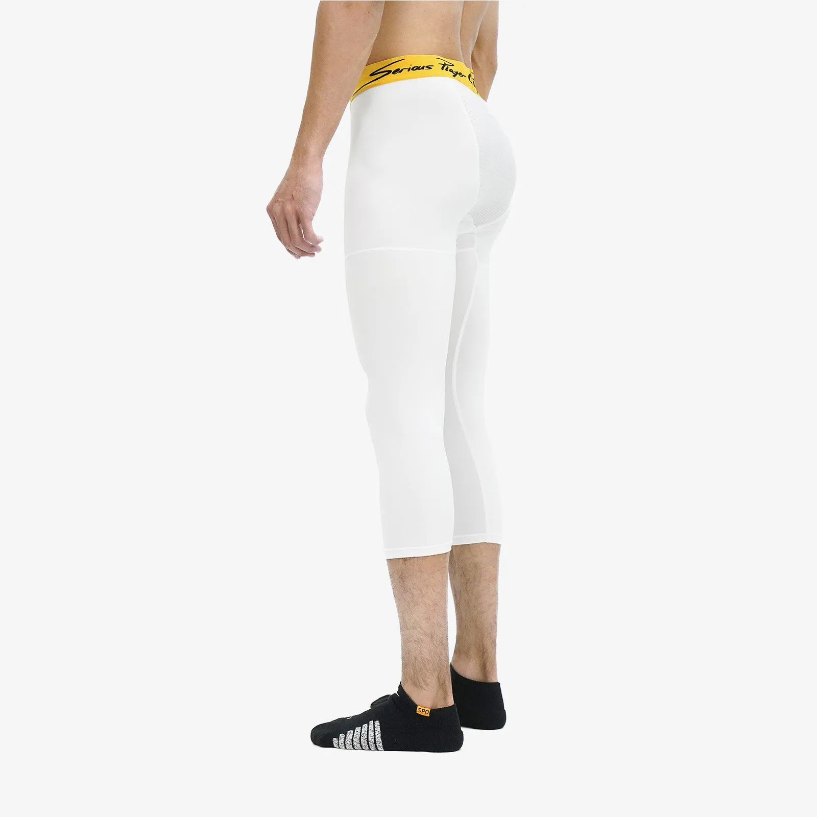 Essential Cropped Compression Leggings - White
