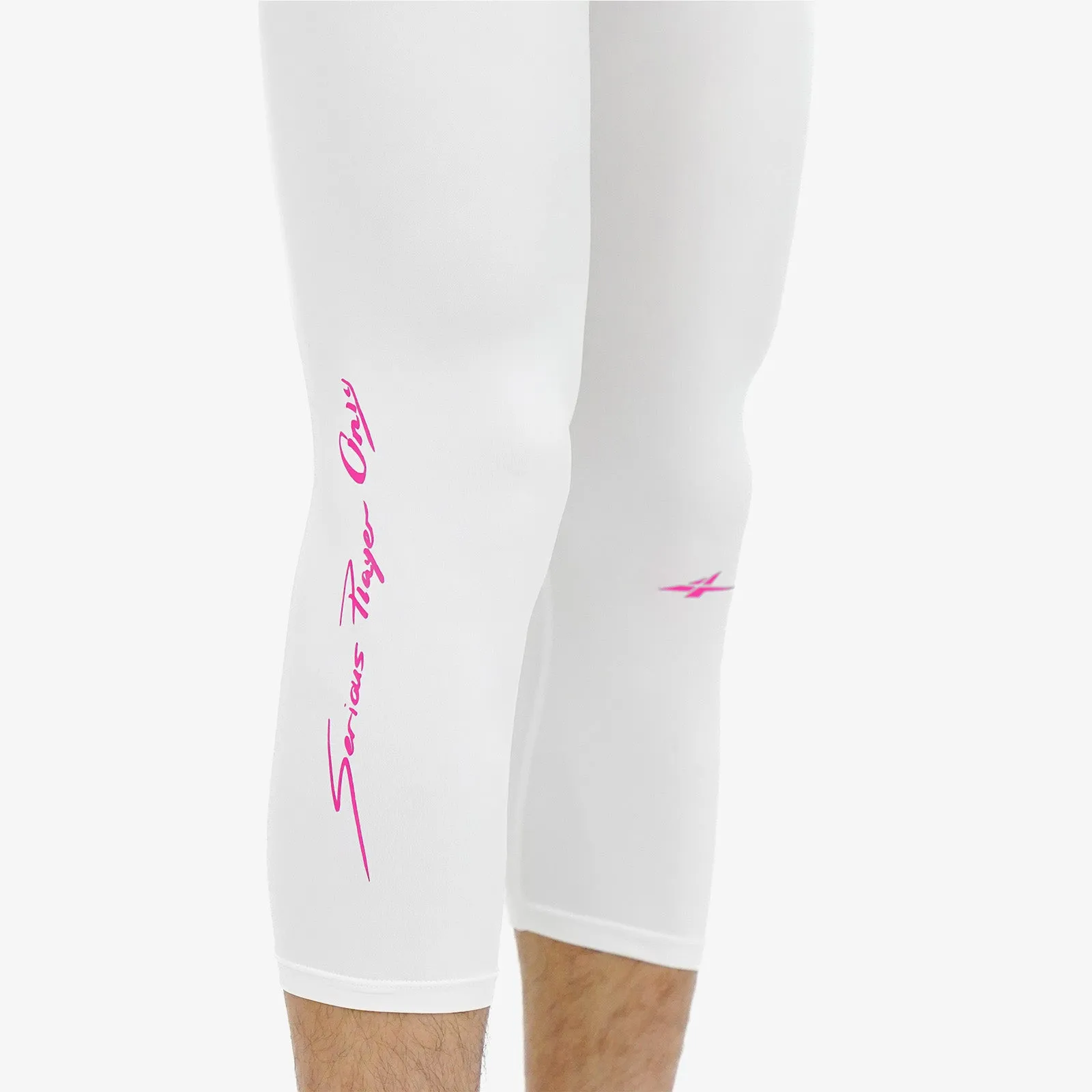 Essential Cropped Compression Leggings - White