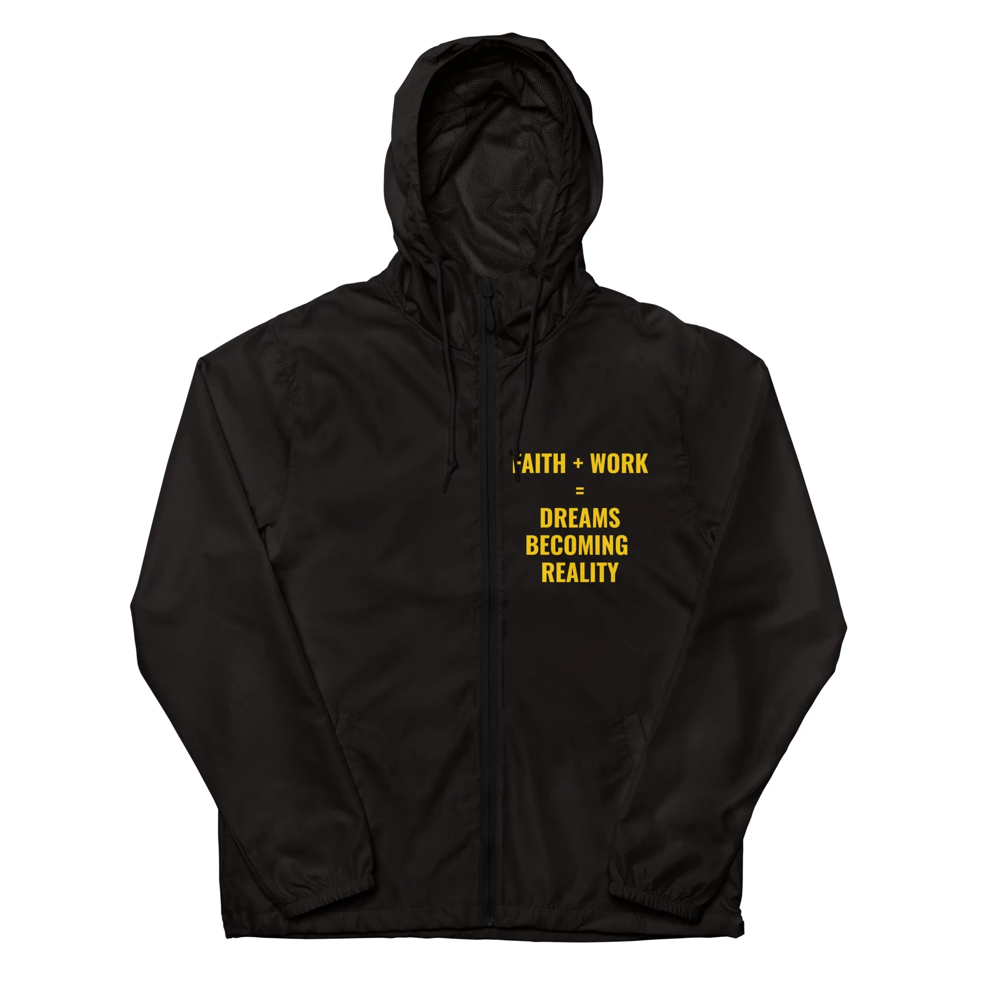 Faith Plus Work Unisex lightweight zip up windbreaker