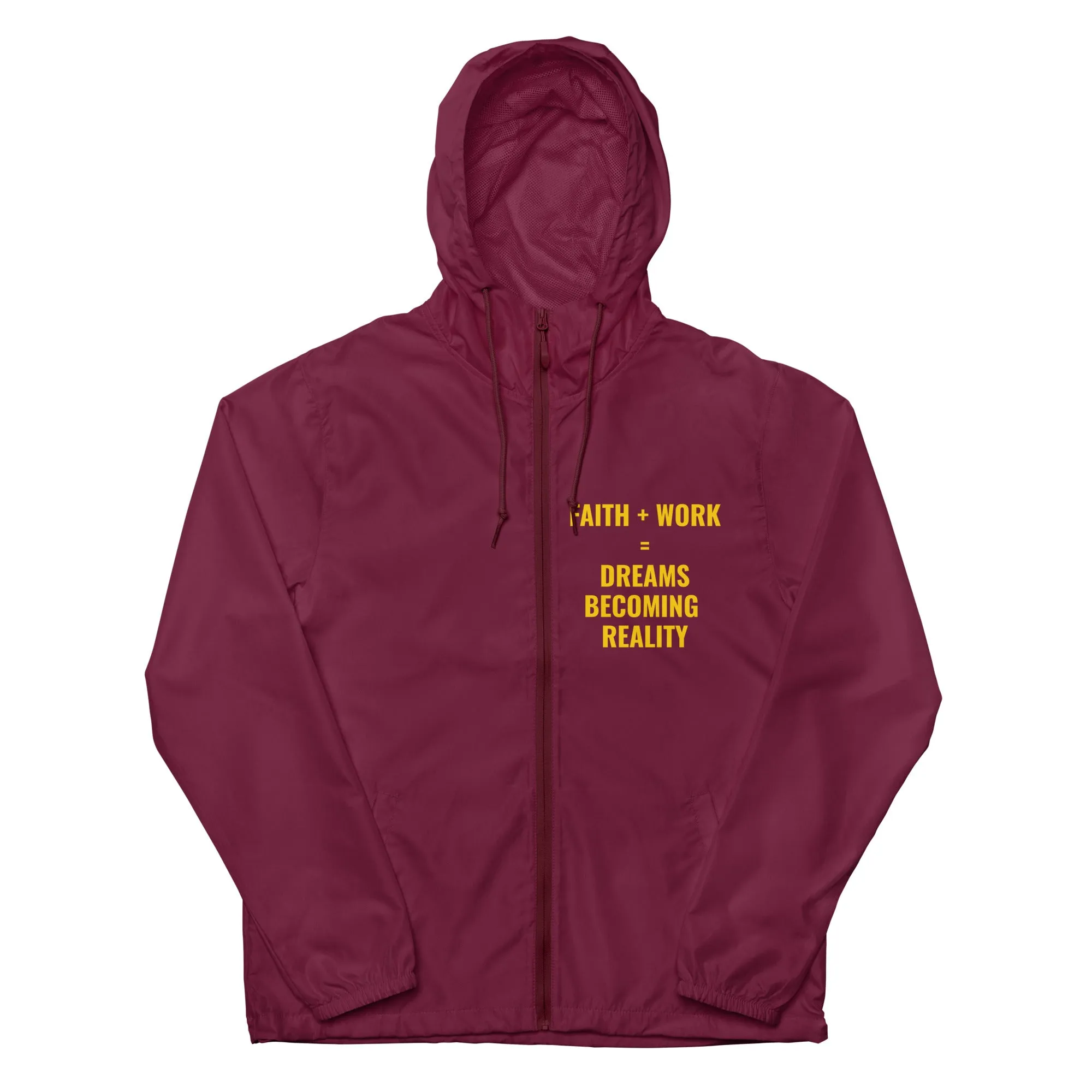 Faith Plus Work Unisex lightweight zip up windbreaker