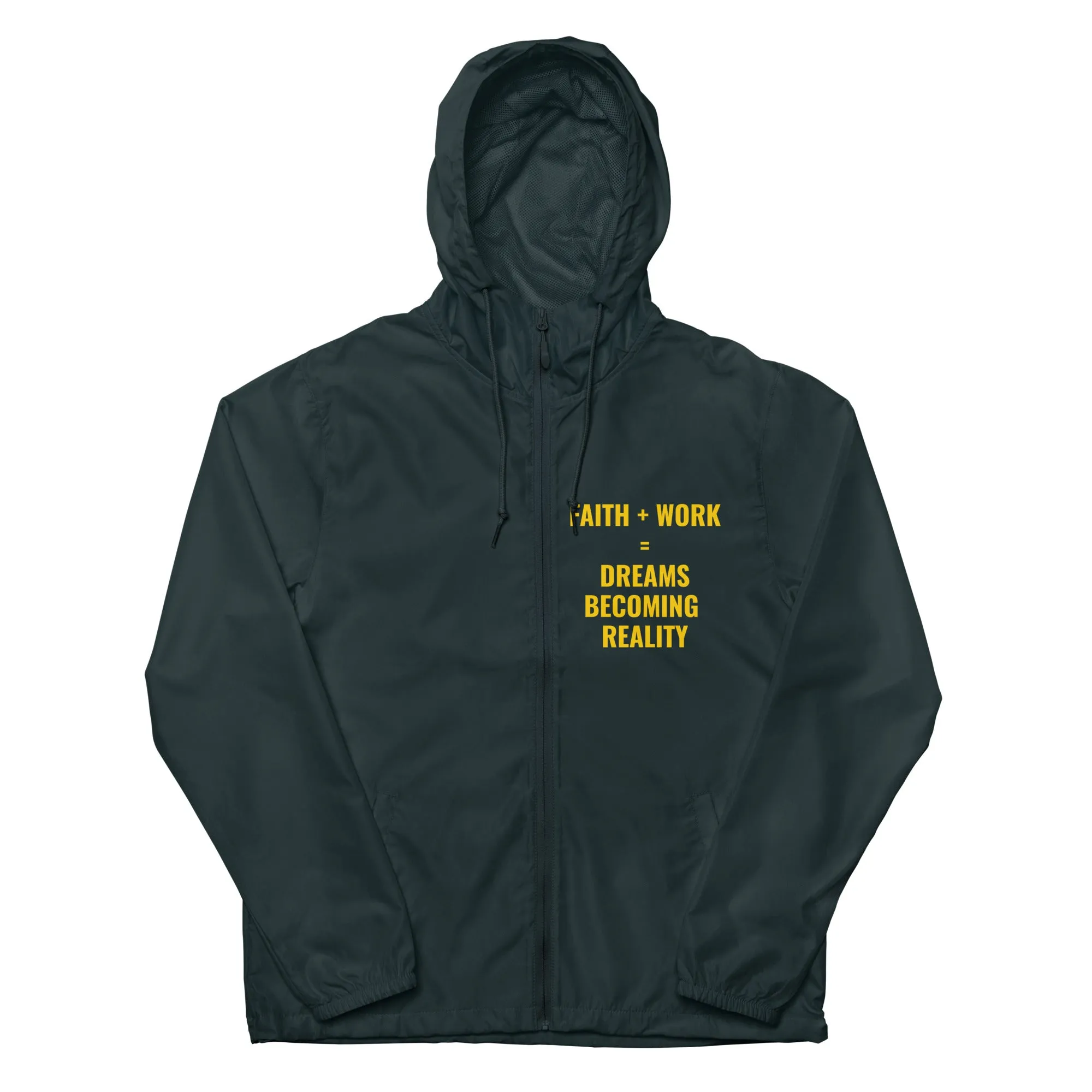 Faith Plus Work Unisex lightweight zip up windbreaker