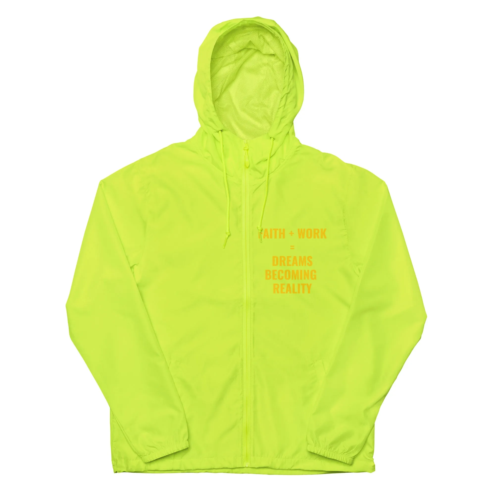 Faith Plus Work Unisex lightweight zip up windbreaker