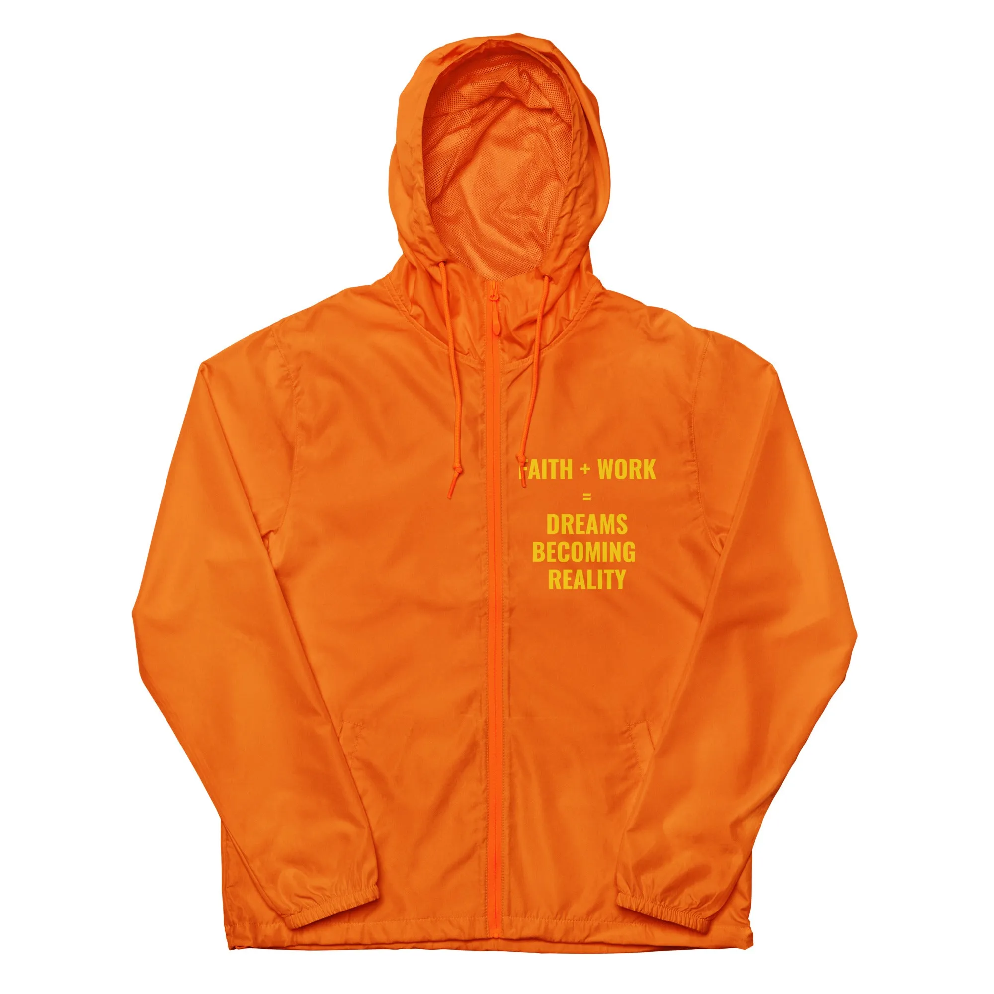 Faith Plus Work Unisex lightweight zip up windbreaker