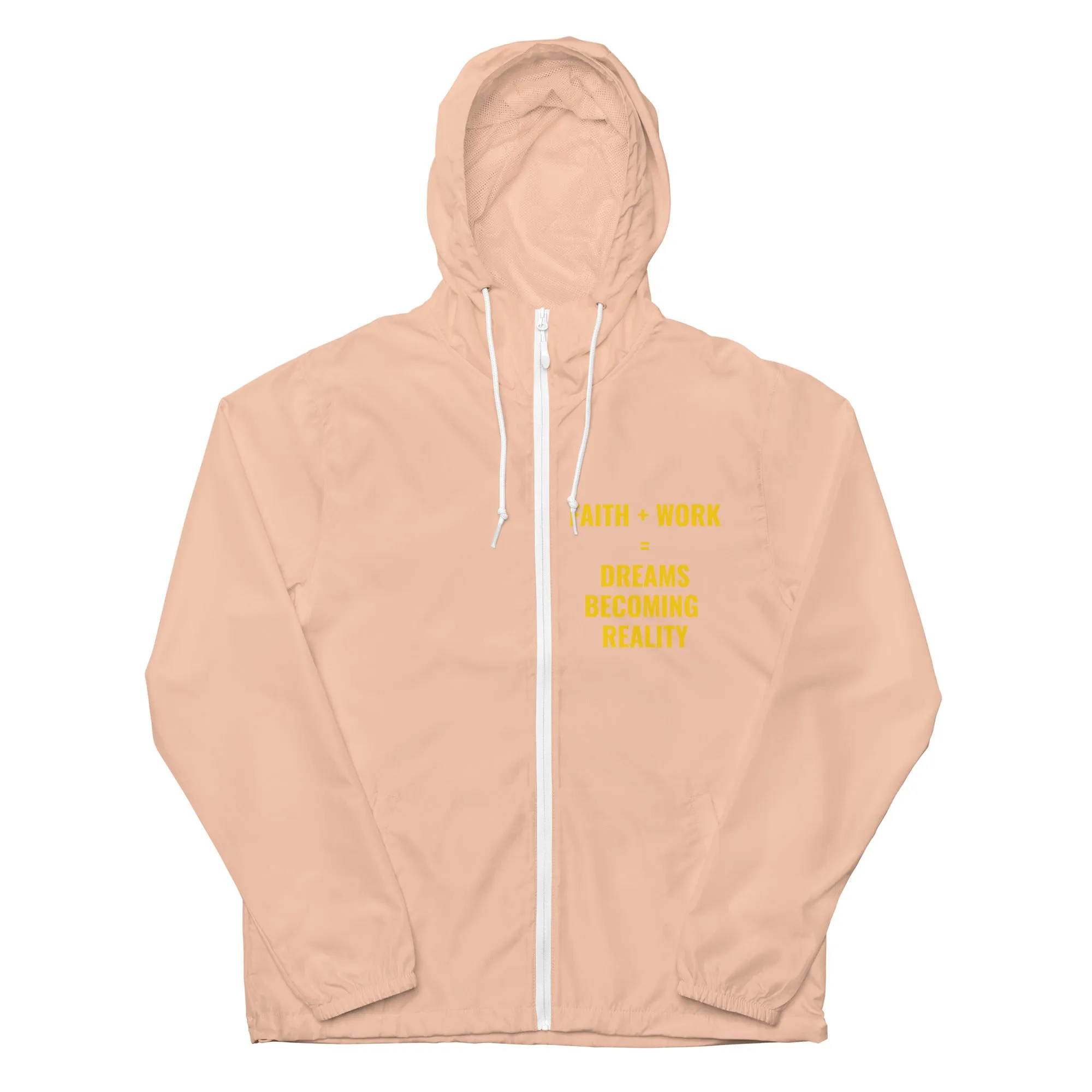 Faith Plus Work Unisex lightweight zip up windbreaker