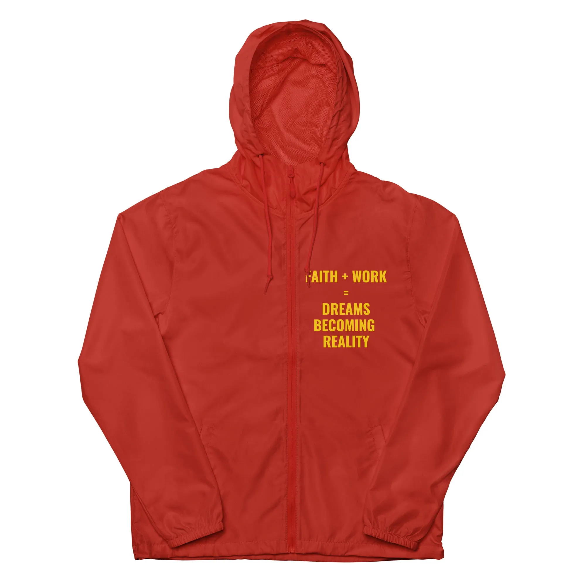 Faith Plus Work Unisex lightweight zip up windbreaker
