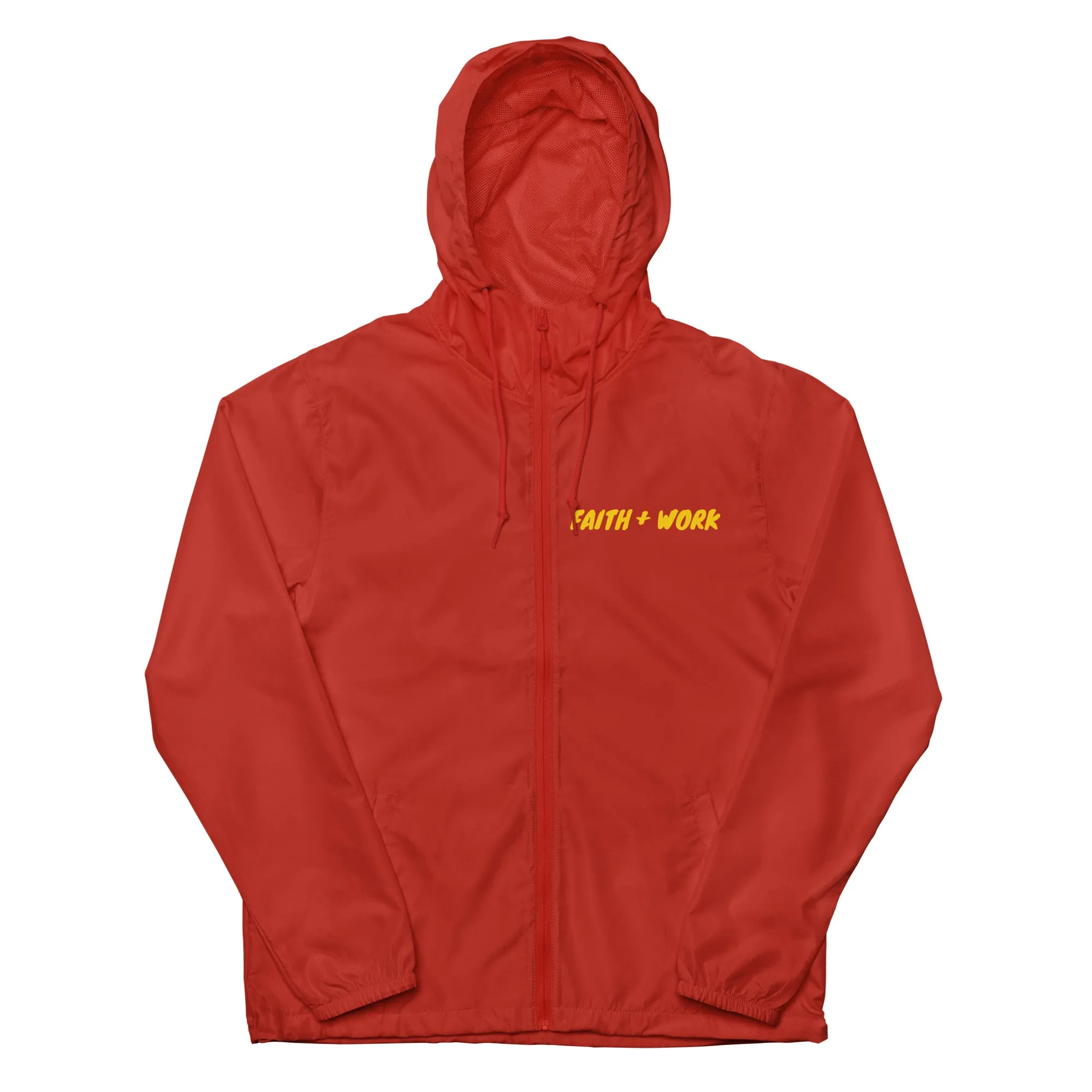 Faith   Work Unisex lightweight zip up windbreaker
