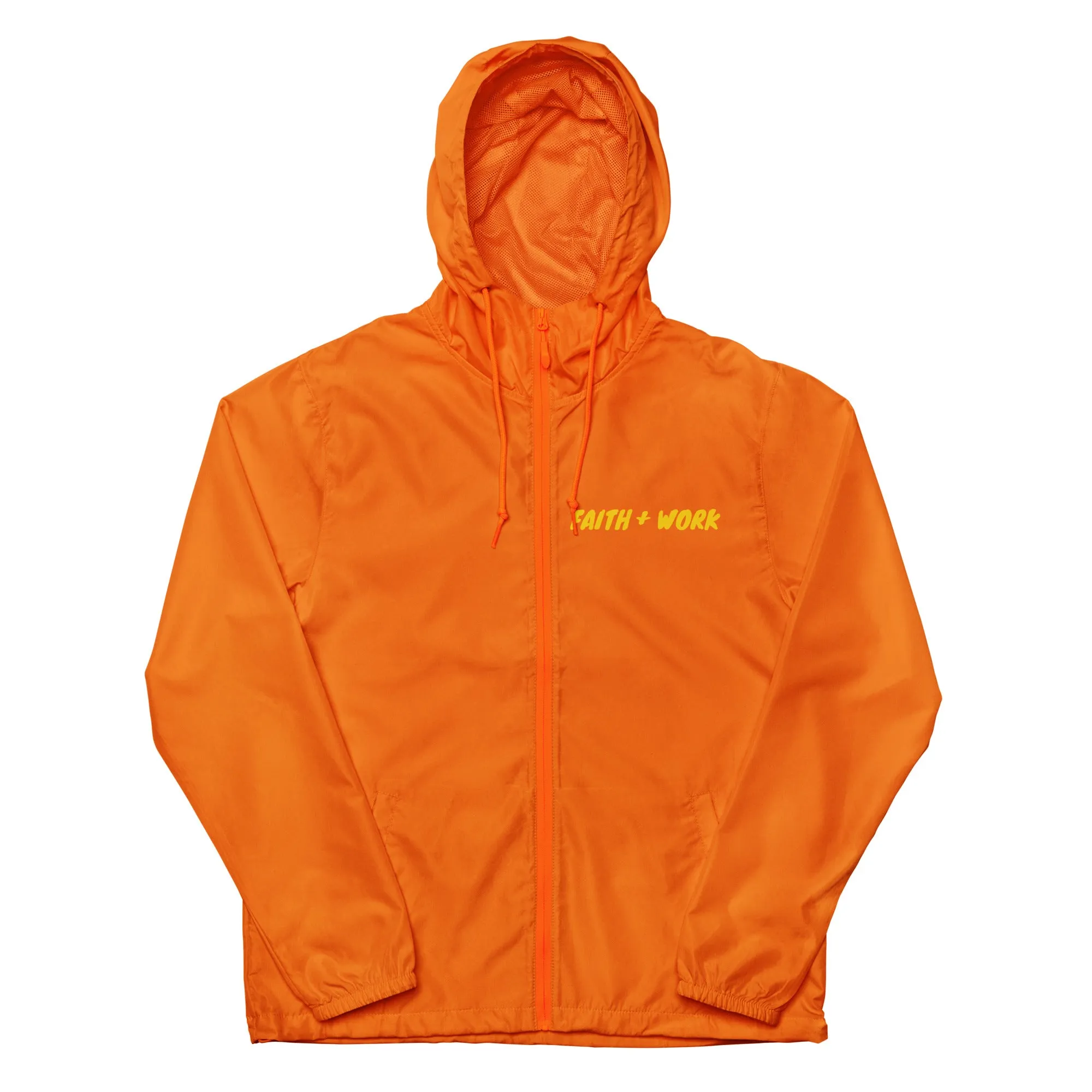 Faith   Work Unisex lightweight zip up windbreaker
