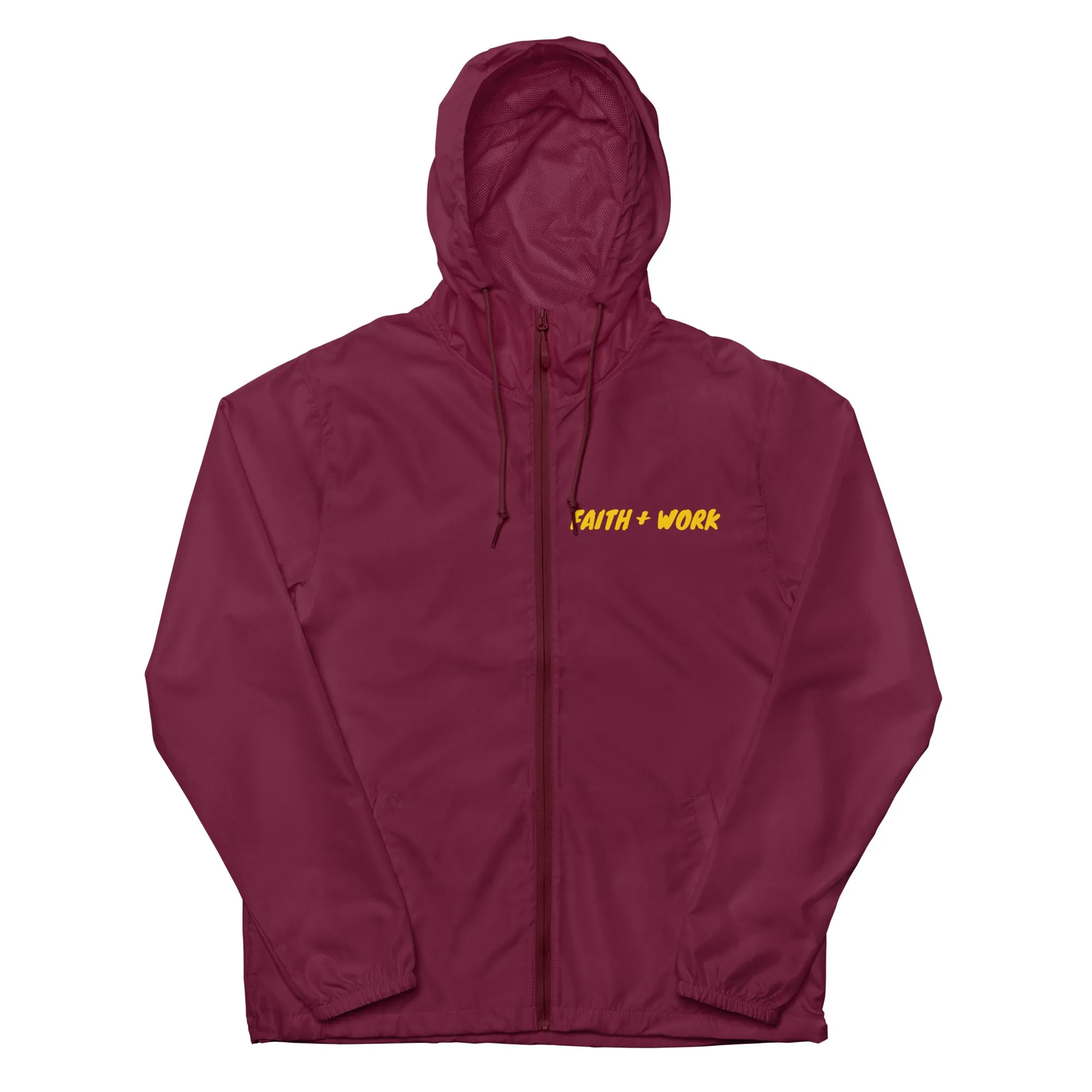 Faith   Work Unisex lightweight zip up windbreaker