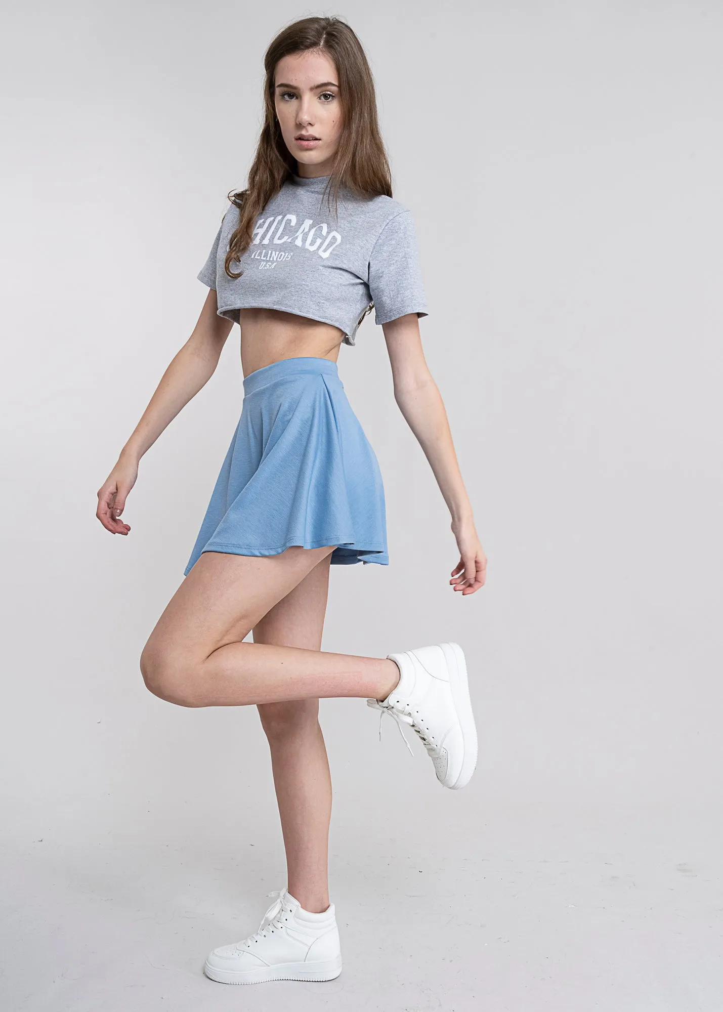Falda mini skater circular