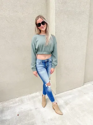 Falling Leaves Crop Top - Sweater