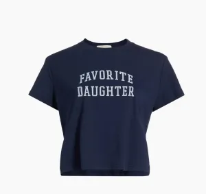 Favorite Daughter Cropped Tee Navy