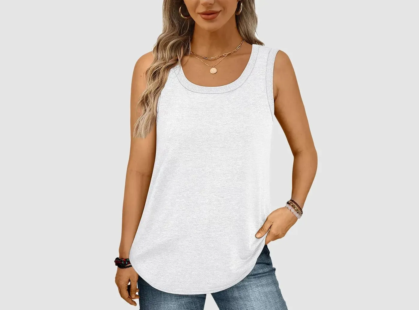 FitVille Women's Loose-Fit Sleeveless Top
