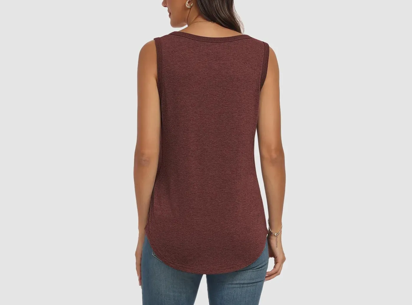 FitVille Women's Loose-Fit Sleeveless Top