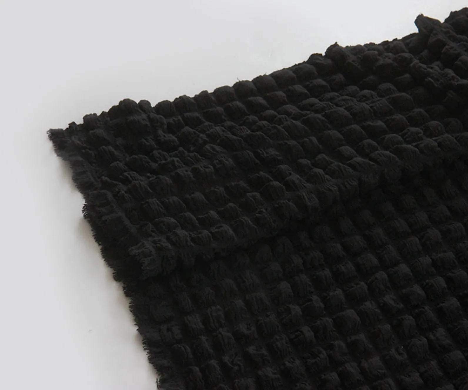 Fluffy Popcorn Waffle Stretchy Shirred Poly Fabric - In 5 Colors - Quality Korean Fabric By the Yard / 55590