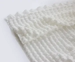 Fluffy Popcorn Waffle Stretchy Shirred Poly Fabric - In 5 Colors - Quality Korean Fabric By the Yard / 55590