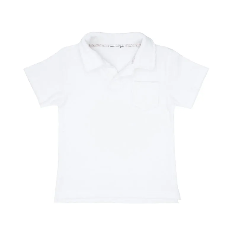 French Terry White Polo