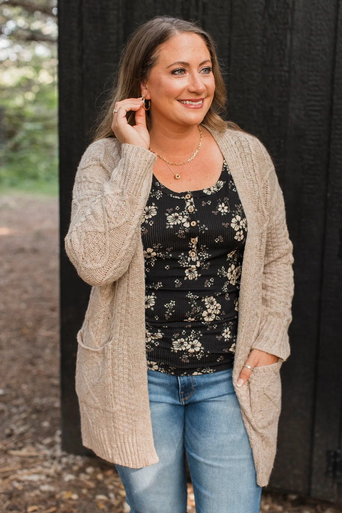 Fulfill Your Promise Knit Cardigan- Beige