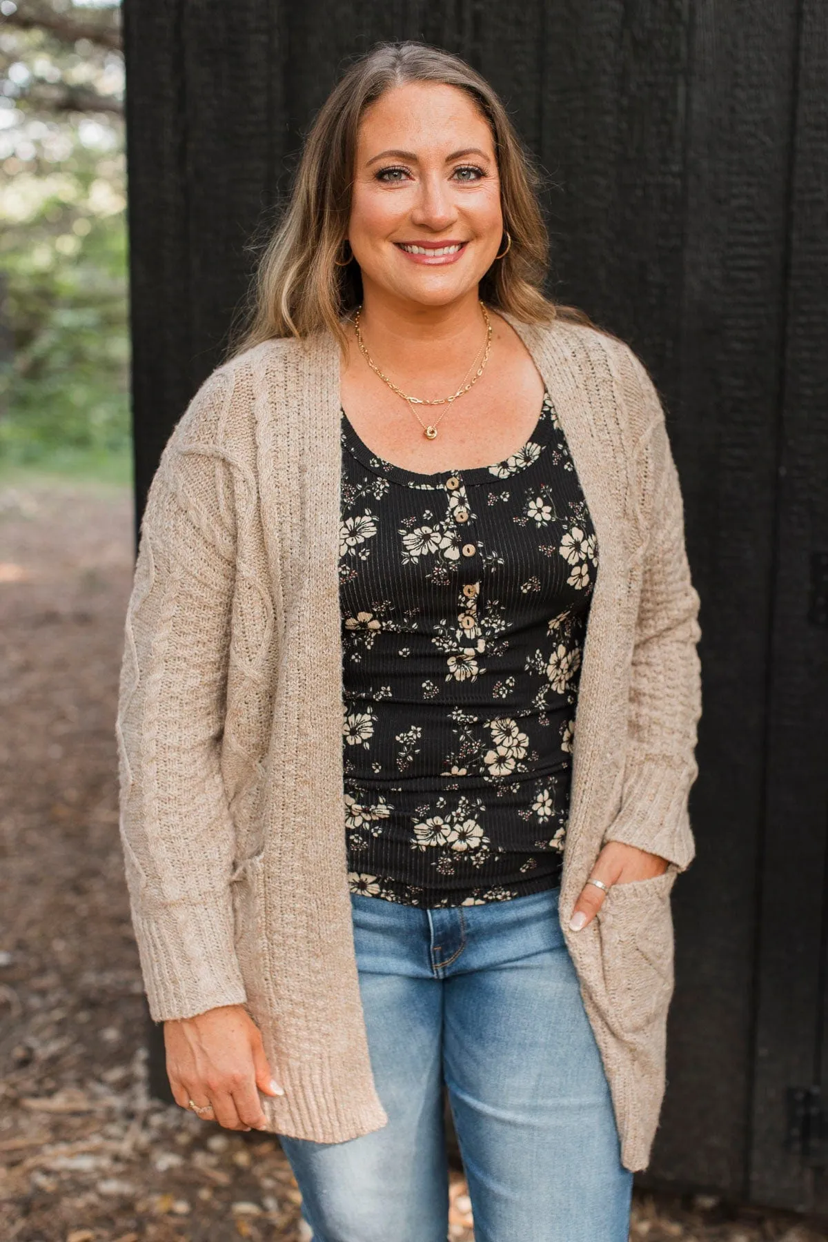 Fulfill Your Promise Knit Cardigan- Beige