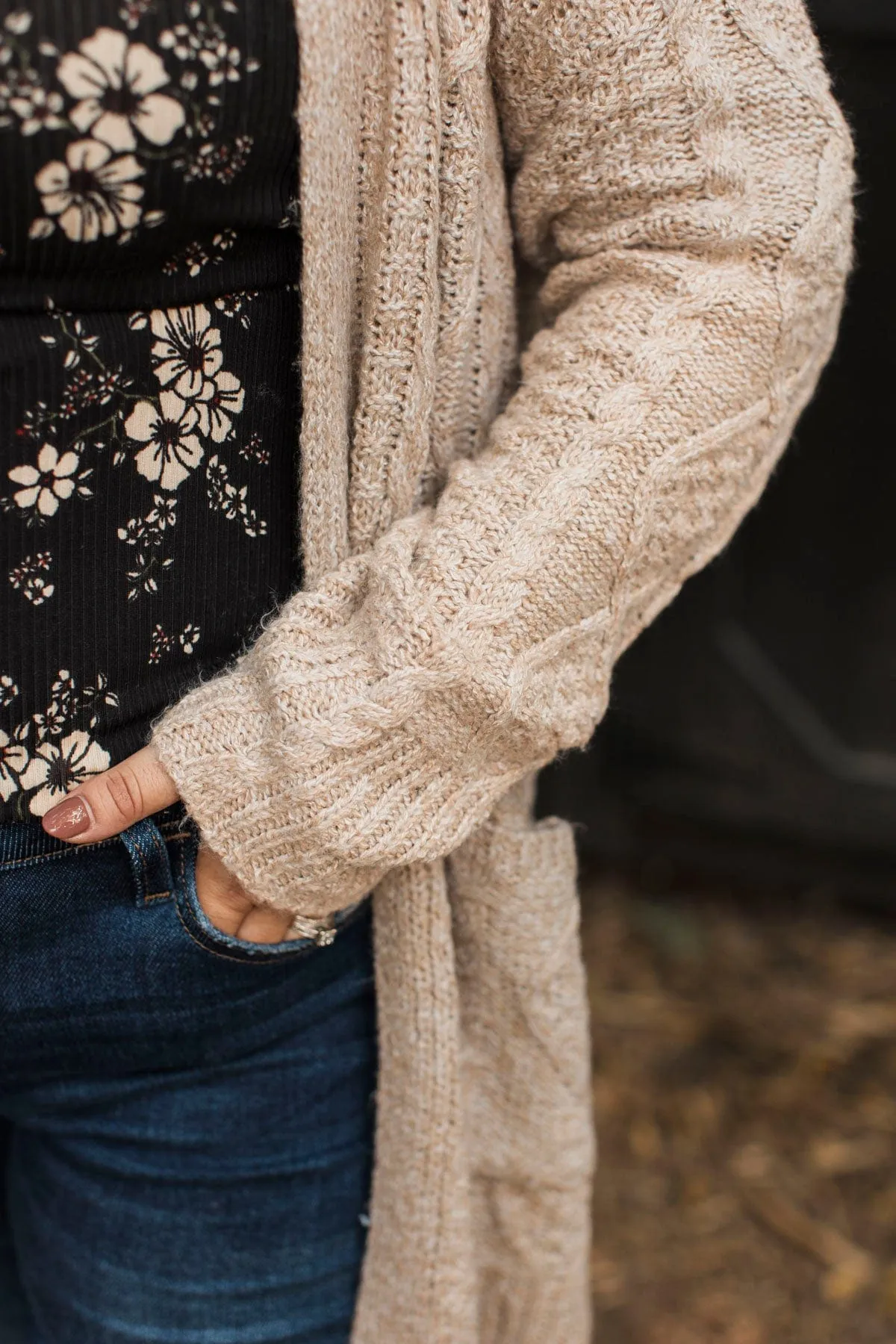 Fulfill Your Promise Knit Cardigan- Beige