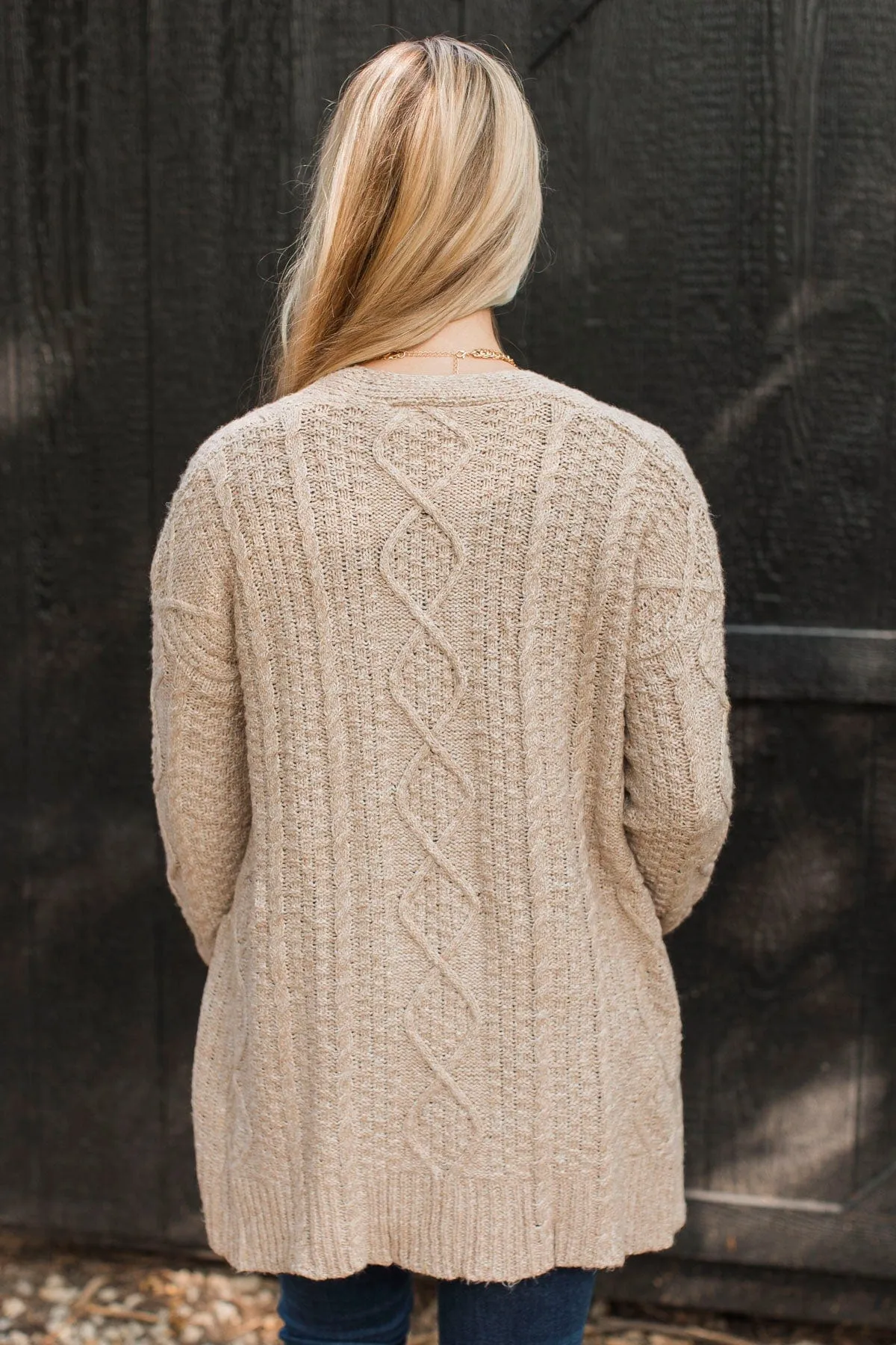 Fulfill Your Promise Knit Cardigan- Beige