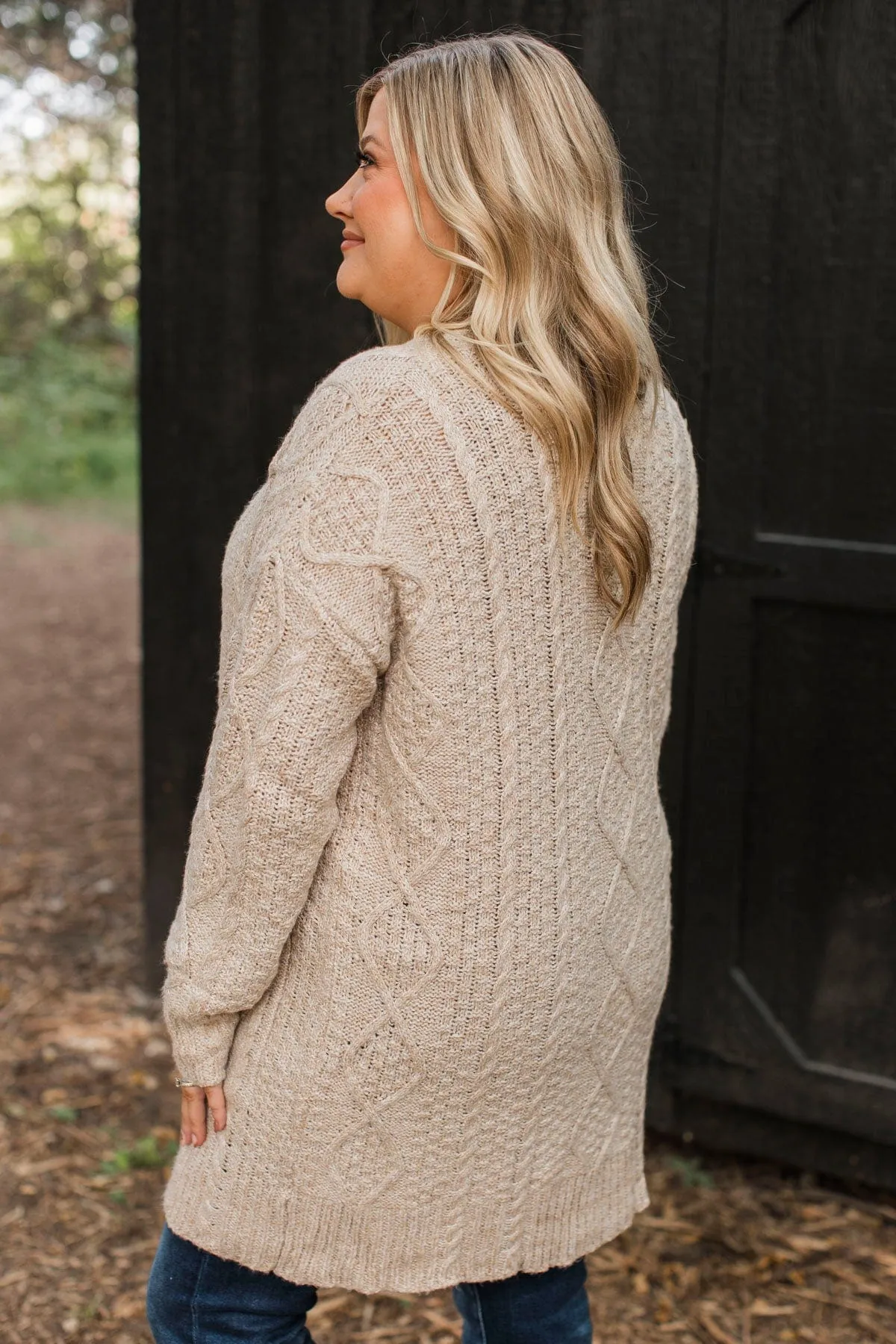 Fulfill Your Promise Knit Cardigan- Beige