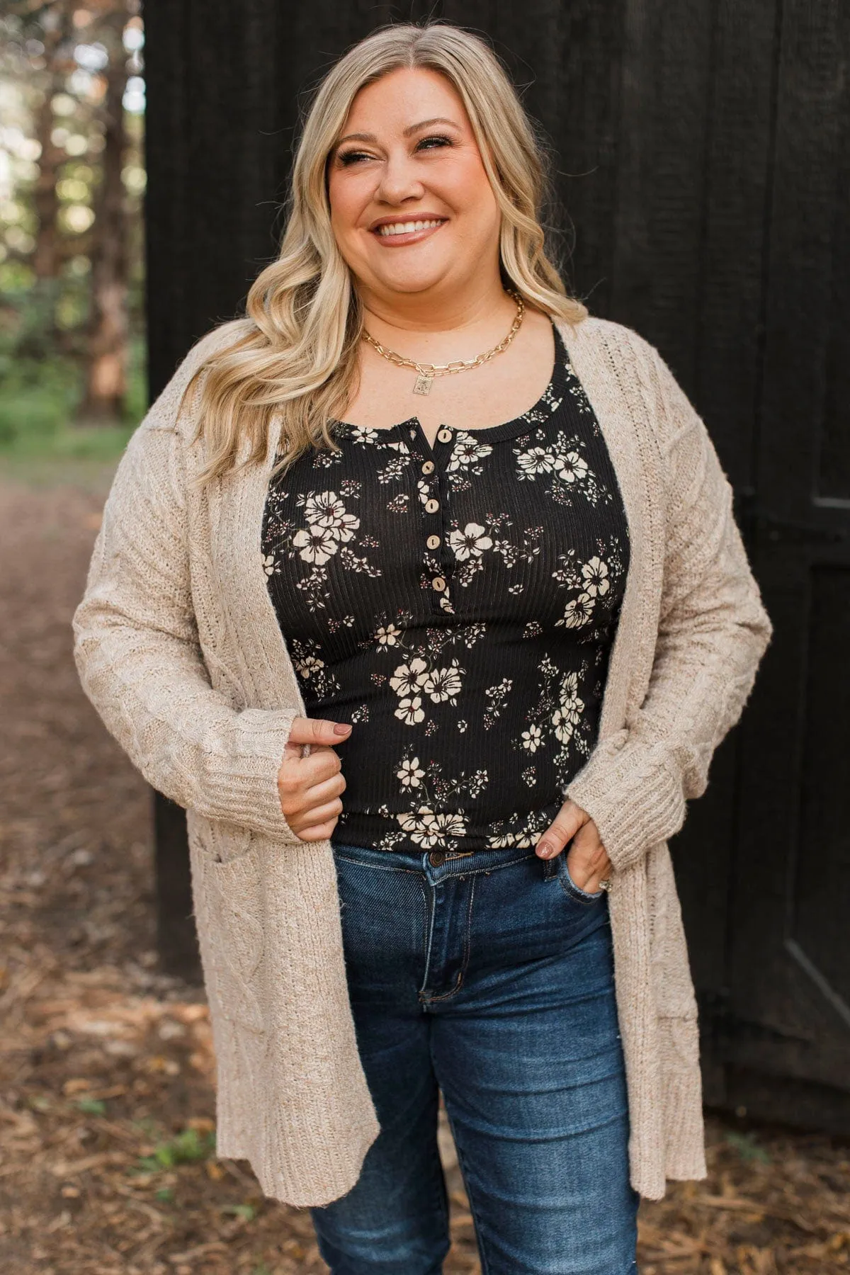 Fulfill Your Promise Knit Cardigan- Beige