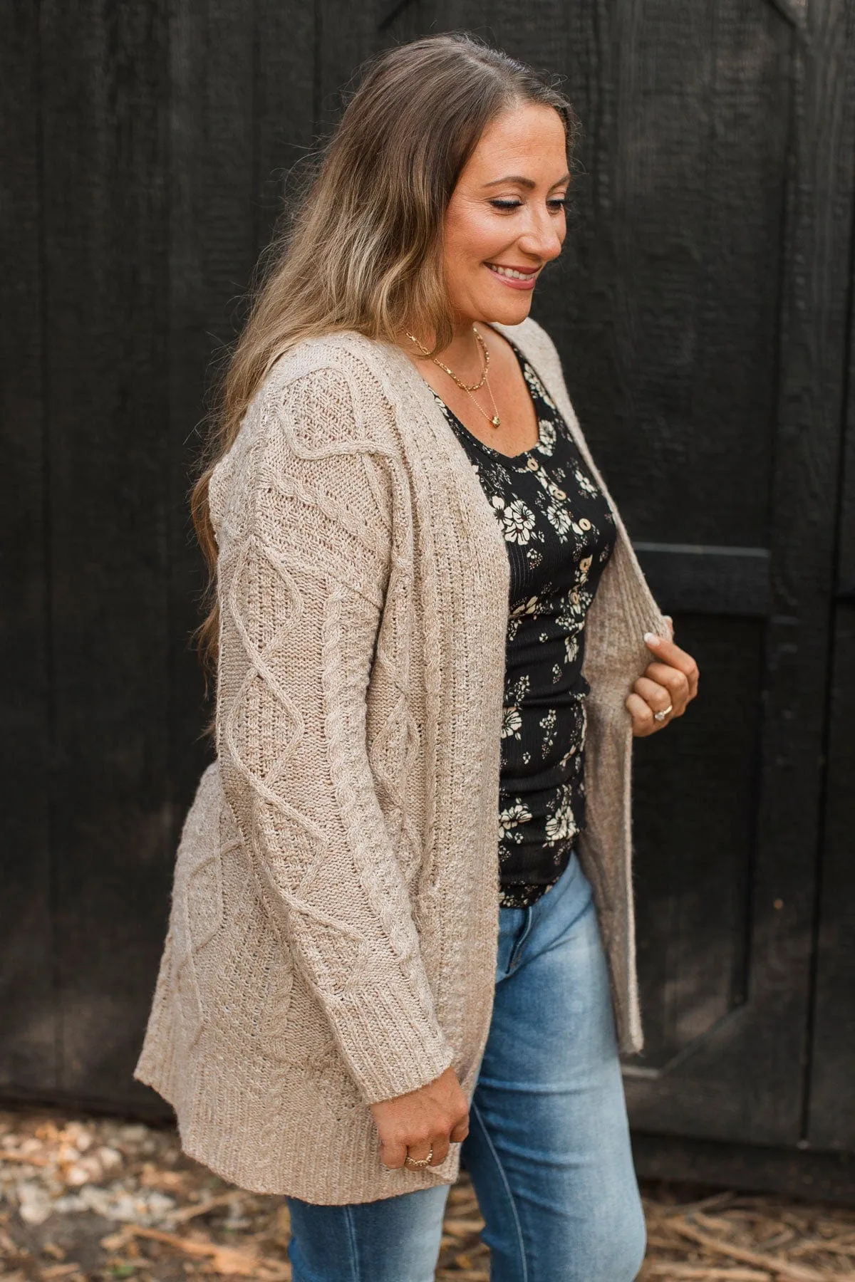 Fulfill Your Promise Knit Cardigan- Beige